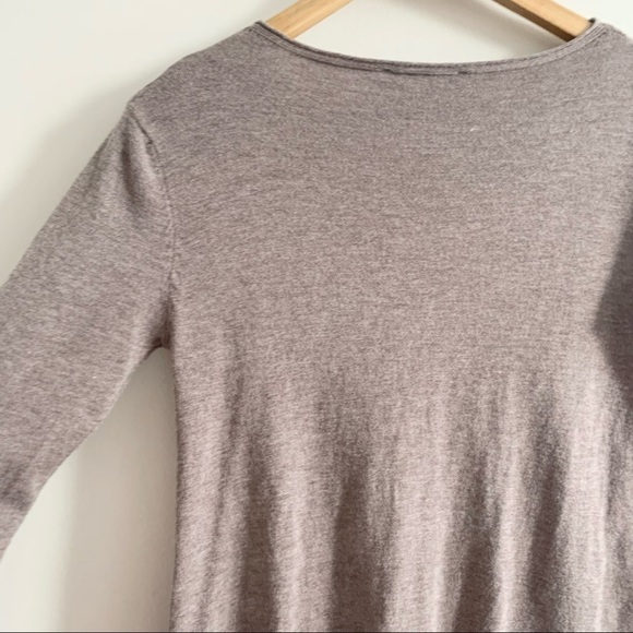 BRIAN BAILEY NWT Cable Knit Sweater Flowy Stretch Scoop Neck Waterfall Peplum - Picture 9 of 13